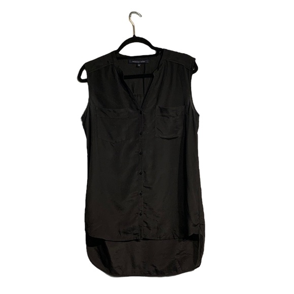 French Connection high low sleeveless tunic in black - Picture 1 of 7